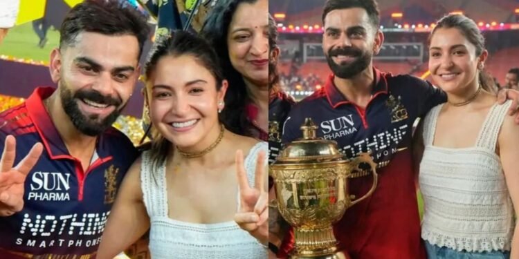 আরসিবির শিরোপা জয়: বিরাটের কপালে আনুশকার চুমুর ছবি ভাইরাল